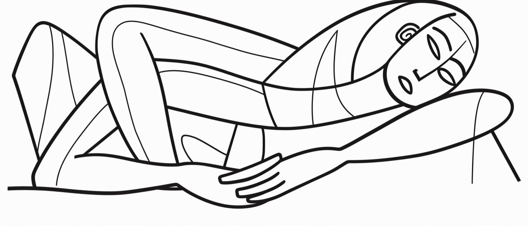 Illustration welche Thai-Massage representiert.